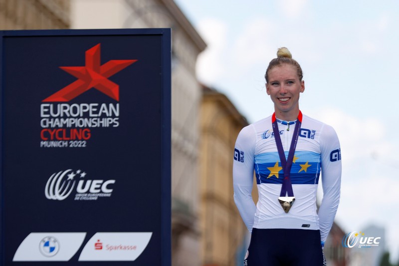 European Championships Munich 2022 - 2022 UEC Road Elite European Championships - Women's Road Race - 21/08/2022 - Lorena Wiebes (NED) - photo Ivan Benedetto/UEC/SprintCyclingAgency?2022
